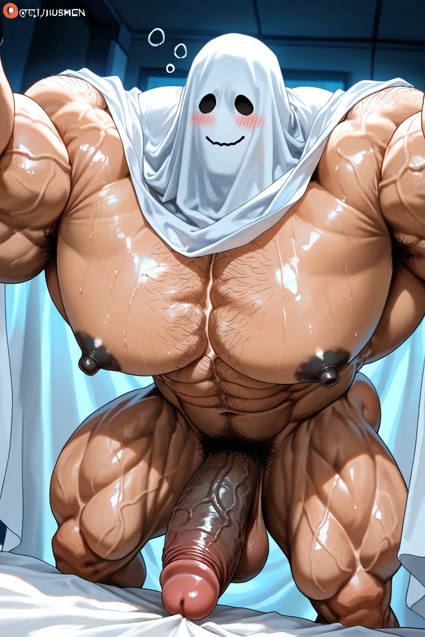 Impossibly Long Hyper Penis, Sculpted Neck, Boulder Shoulders AI Gay Porn