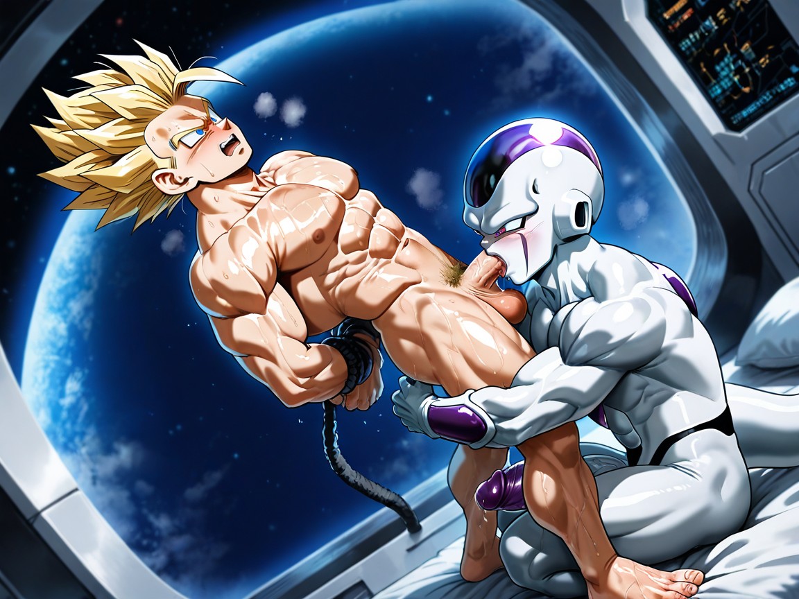 Traurig, Gohan Fucked, Gigantisch KI Schwulenporno