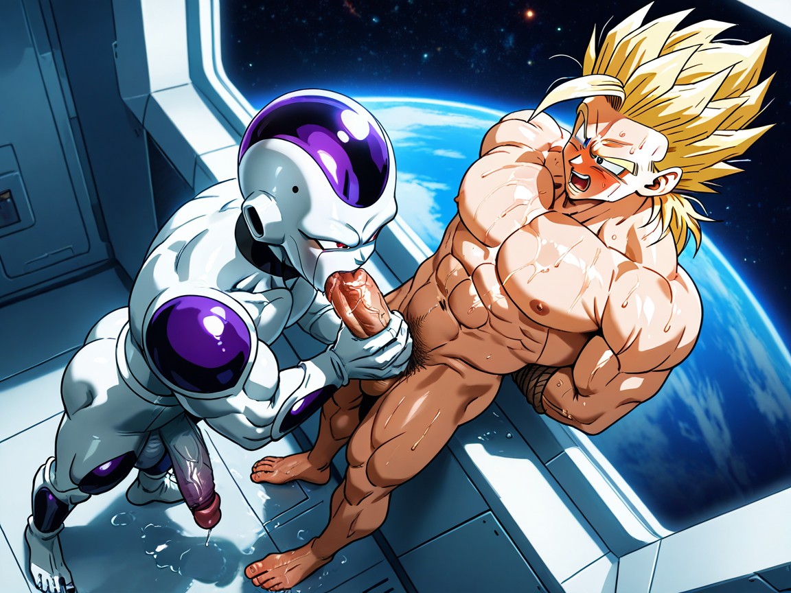 Arms Behind, Dragon Ball Z, Frieza Licking Abs Porno gay IA