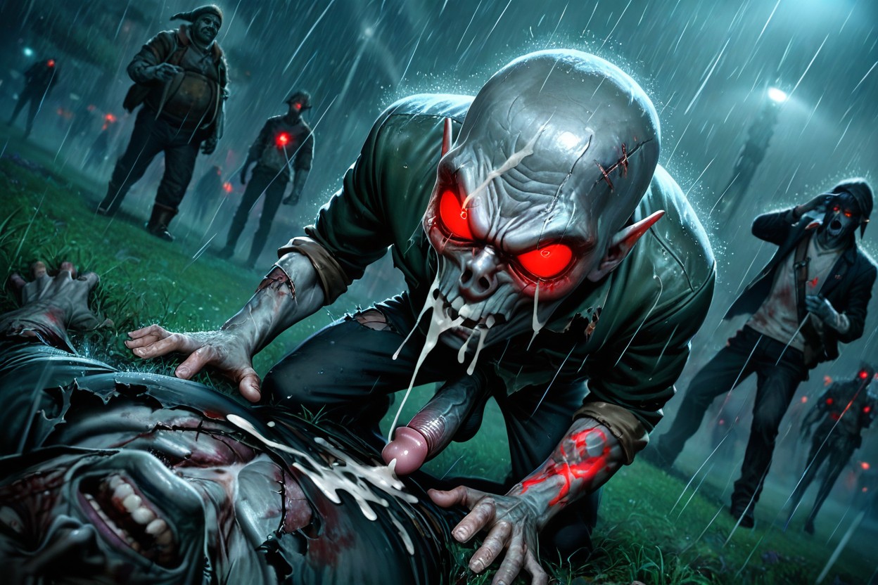 Gray Skin, Red Evil Eyes, Red Evil Eyes AI Gay Porn
