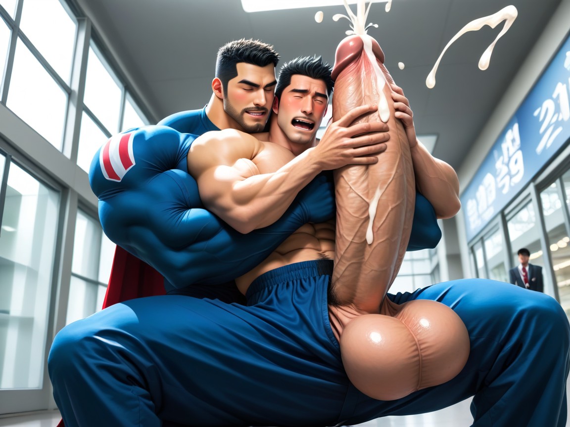Angry, Clear Lines, Hugging AI Gay Porn