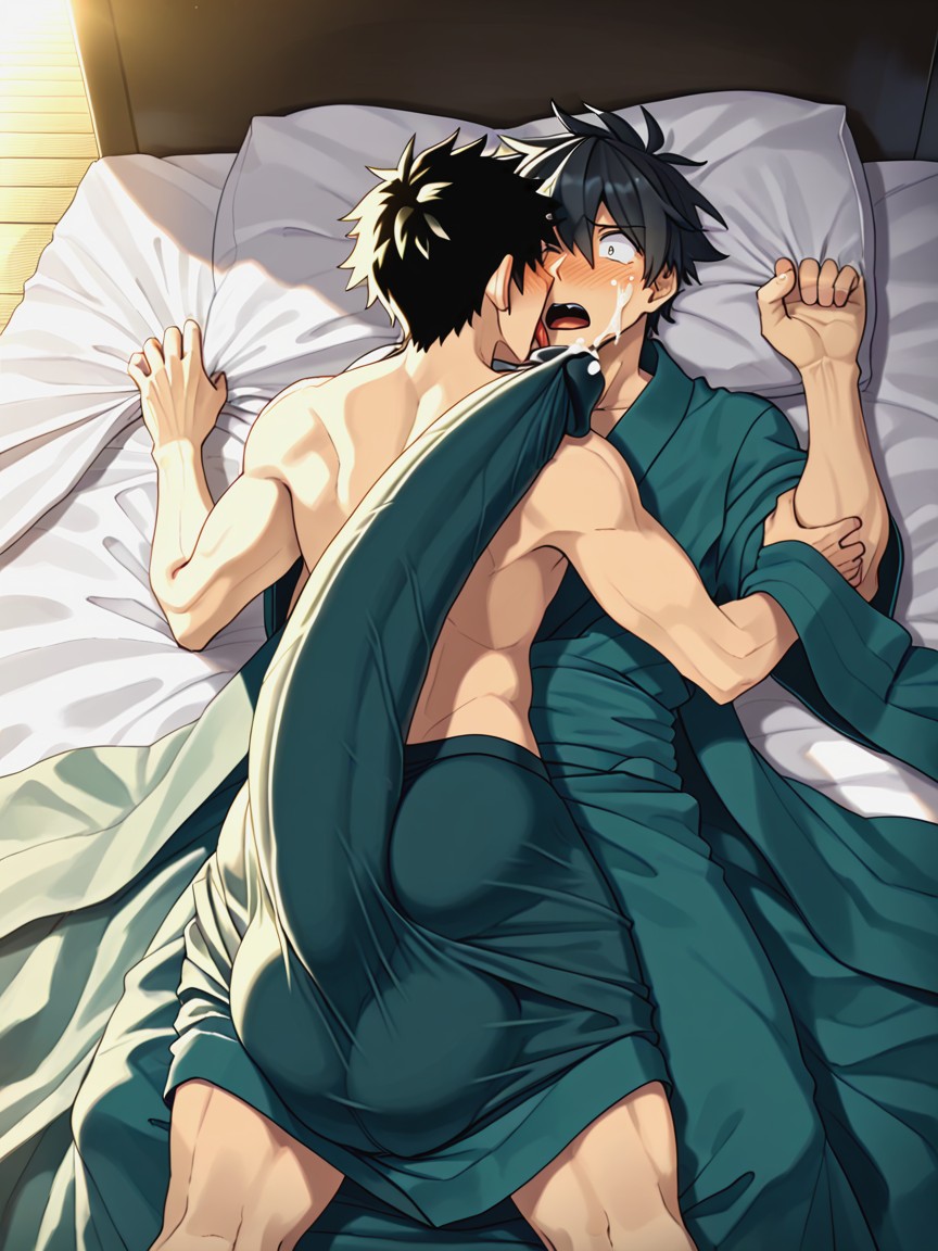 Cuddling, Giant Hyper Bulge, Out In Public AI Gay Porn