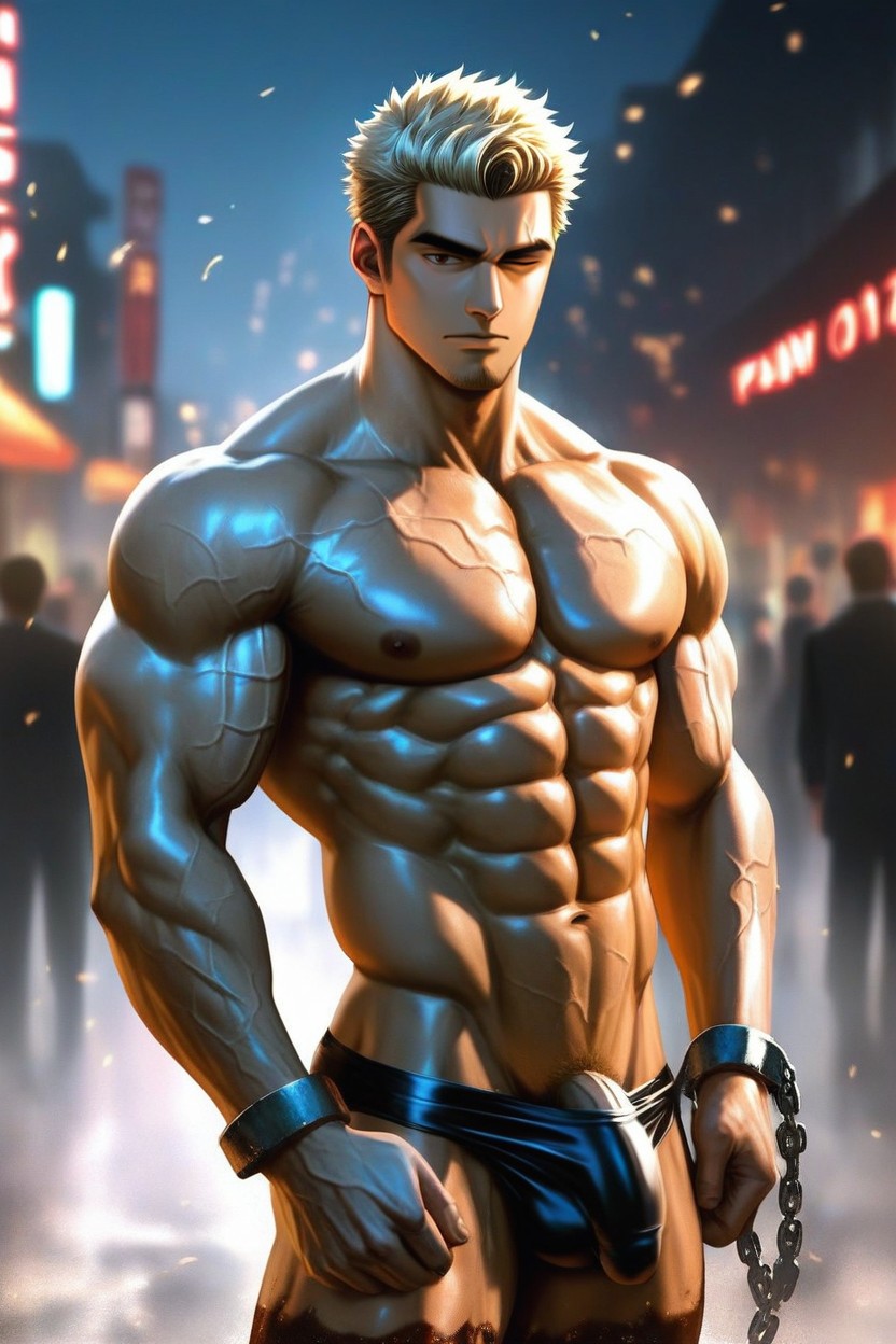 Realistic Anatomy, Enhanced Muscle Definition, Strong Veins Porno IA Gay