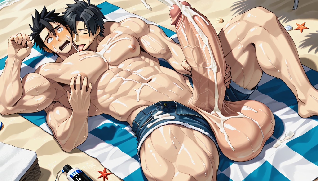 Vista Frontal, Hq, Soleado Porno gay IA