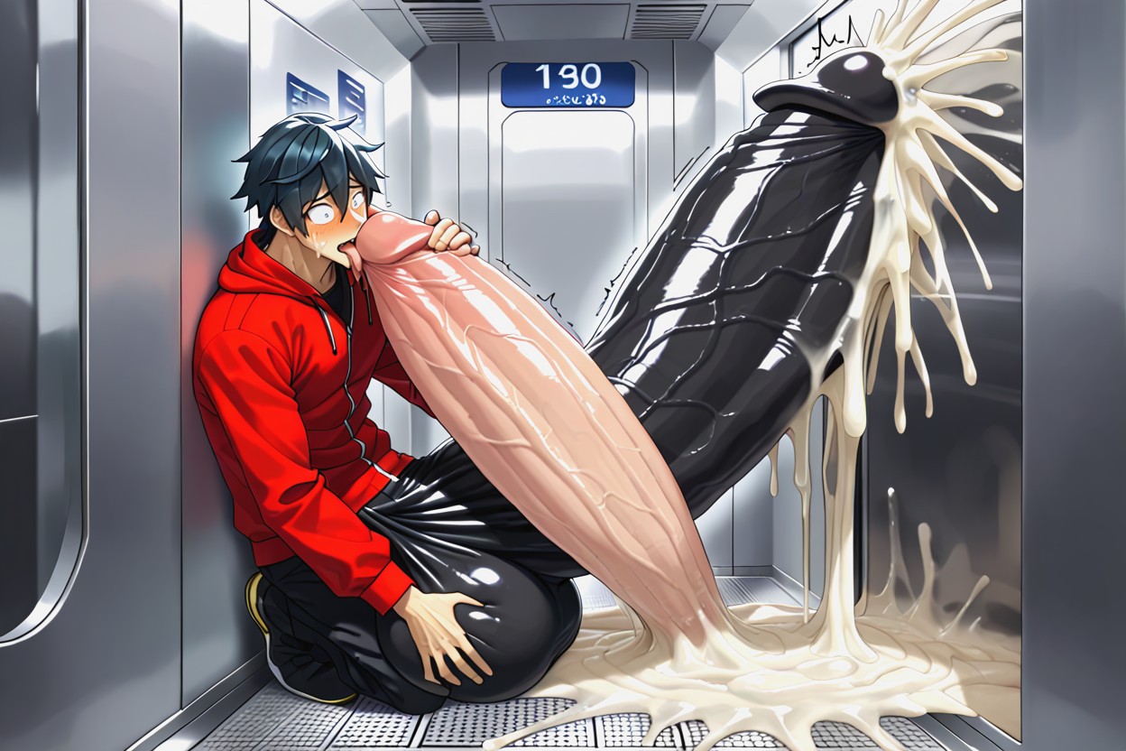 Gigantic Uncut Hyper Penis, Only Men, Penis Base Is Realistically Attached To Crotch AI Gay Porn