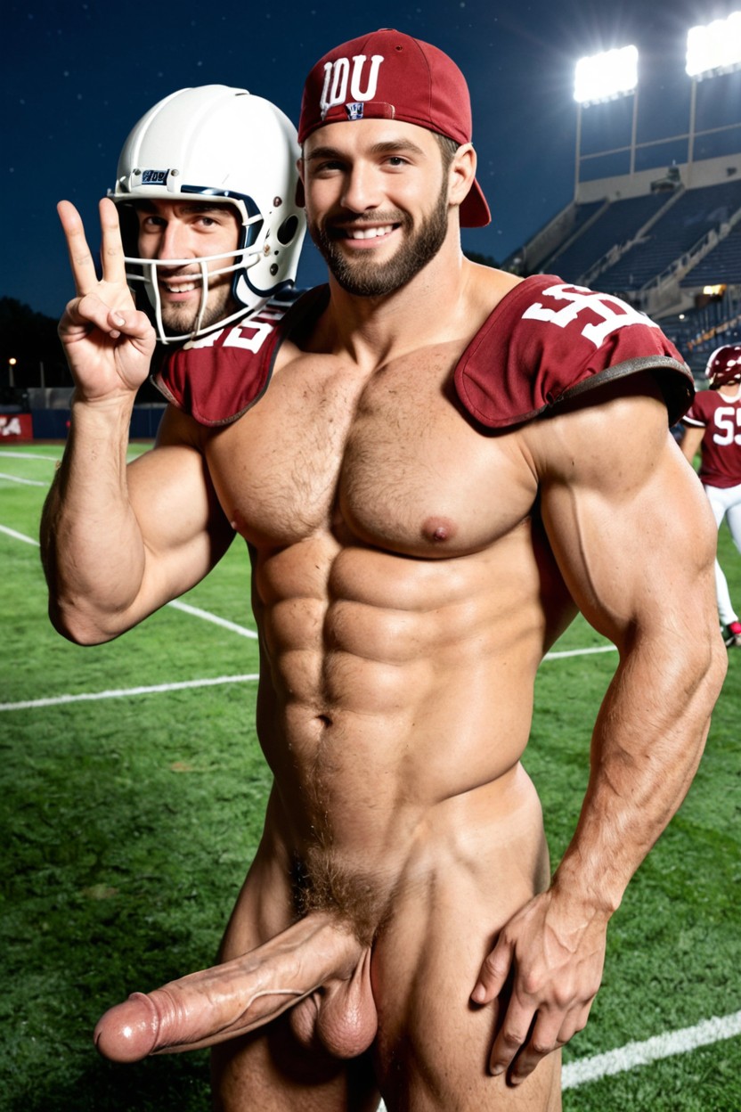 Defined Waist, Flaccid, Gigantic AI Gay Porn