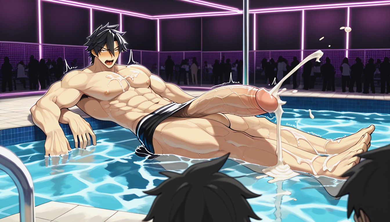 Tongue Out, Men Watching, Harem AI Gay Porn