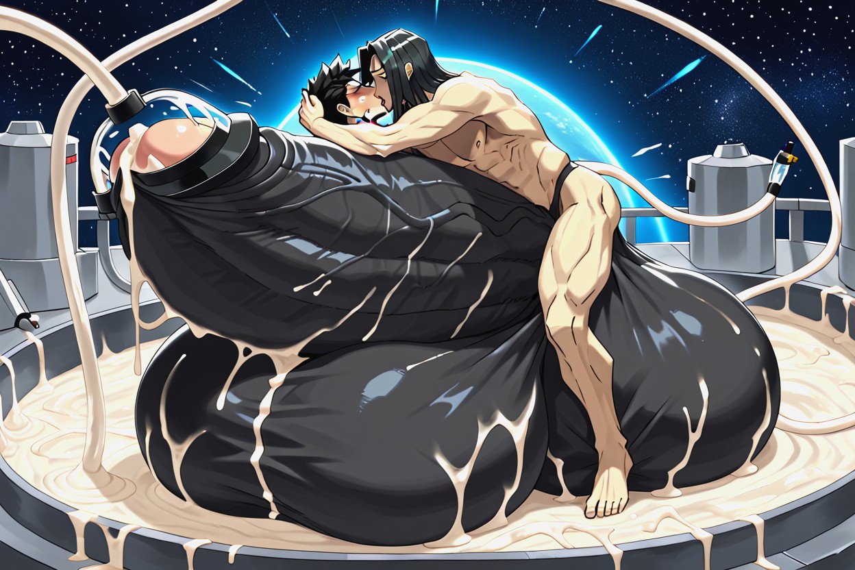 18+, Big Balls, Black Hair AI Gay Porn