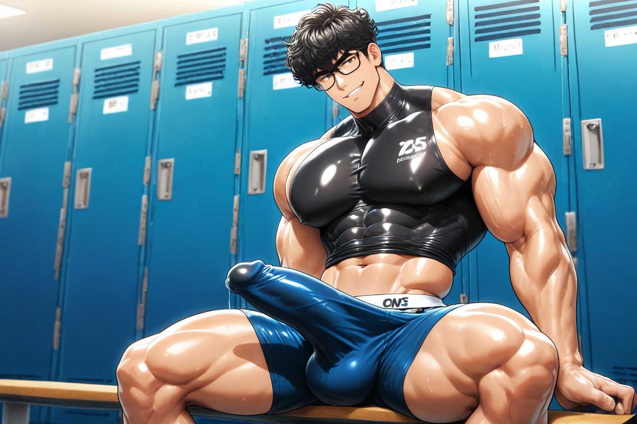 Wearing Compression Boxers, Hand-sized Waist, 18+ AI同性恋黄片