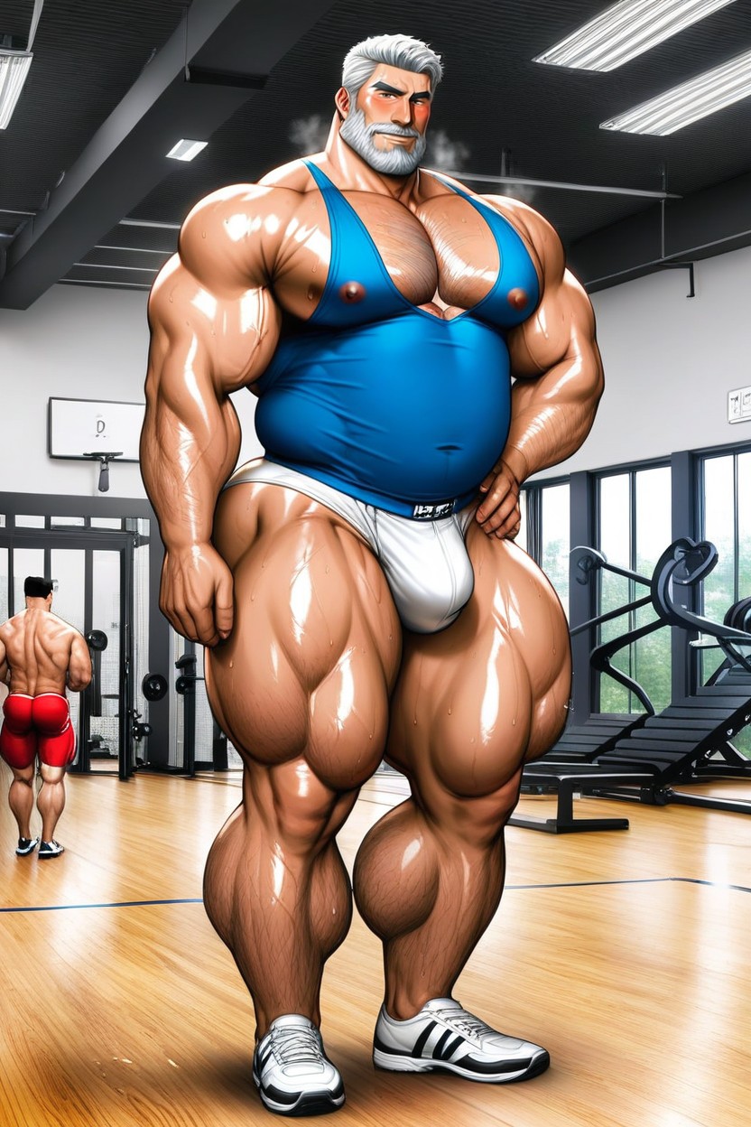 Big Ass, Very Short Hair, Thick Thighs AI Gay Porn