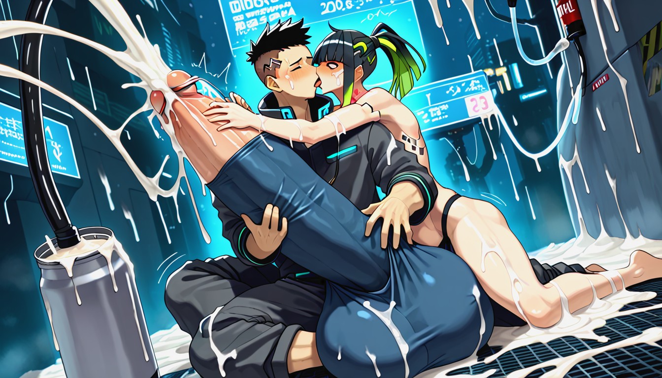 Detailed, Erect Mega Bulge Visible, Gay AI Gay Porn