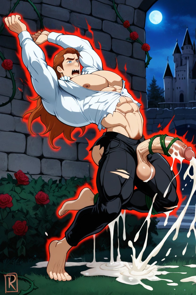 Erect Veiny Penis, Barefoot, Idoraad Art Style AI Gay Porn