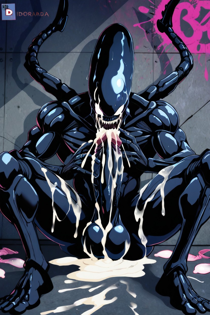 Cum On Hand, Dominant Confident Pose, Longer Than His Thigh AI Gay Porn