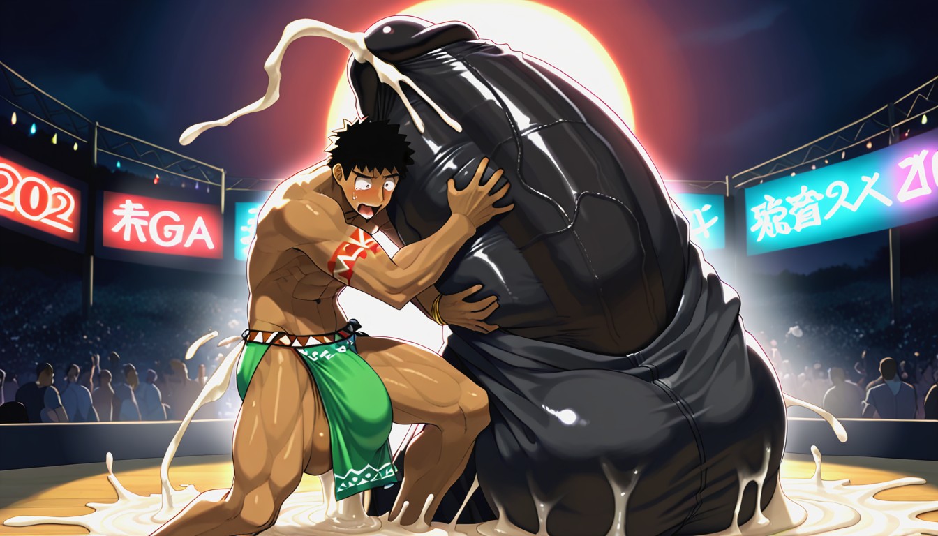 Loincloth Straining Stretched, Correct Anatomy, Black Hair Porno IA gay