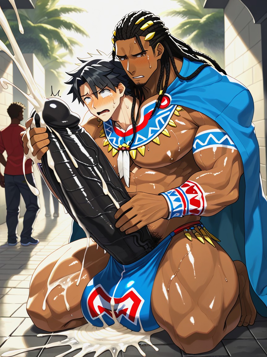 African Tribal Villlage, Japanese, Uncut Hyper Cock Bigger Than Leg 게이 AI 포르노