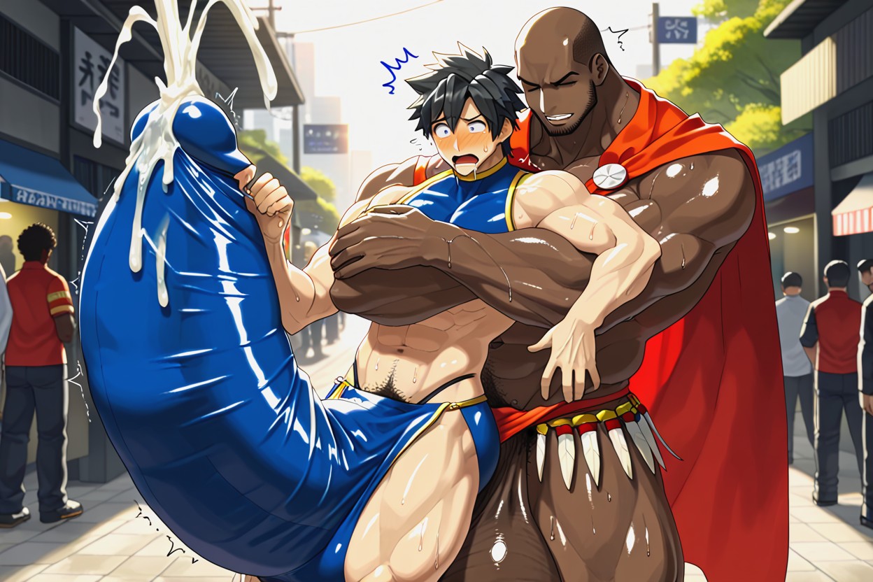 Gay, Erect Mega Bulge, Pubic Hair AI Gay Porn