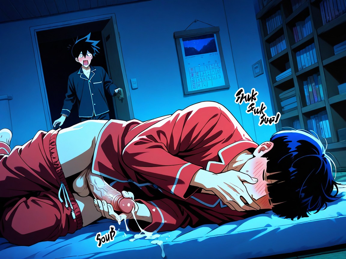 Masturbation, On Futon, Kageyama Ritsu From Mobpsycho AI同性戀黃片