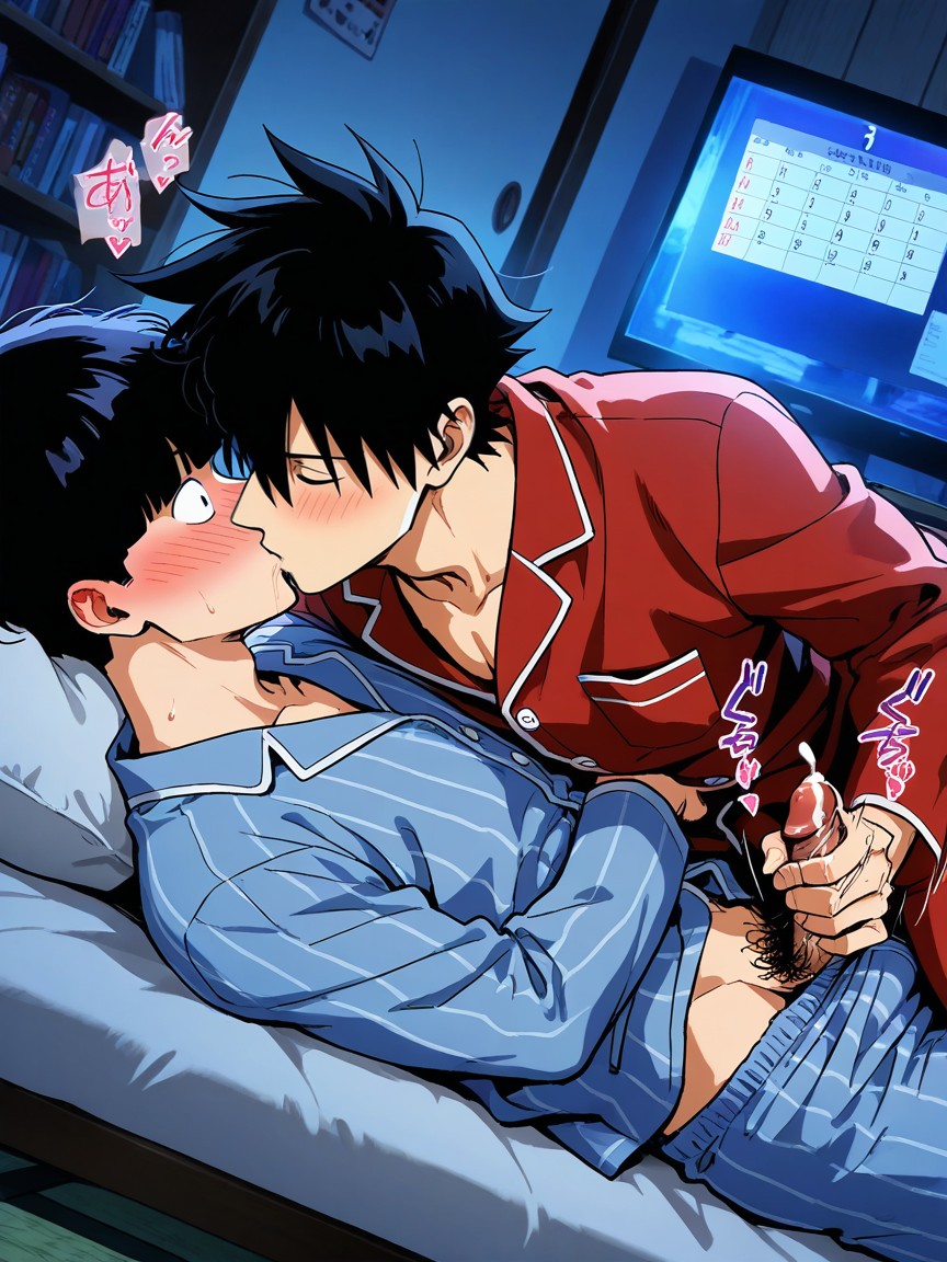 White Wallpaper, Kissing, On Futon AI同性恋黄片