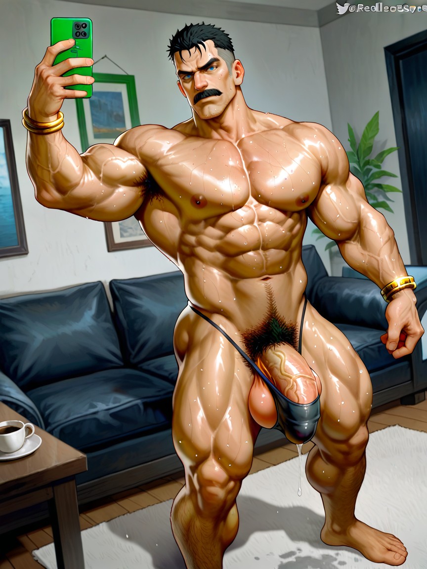 Massive Biceps, Corps Entier, Nude Porno IA Gay