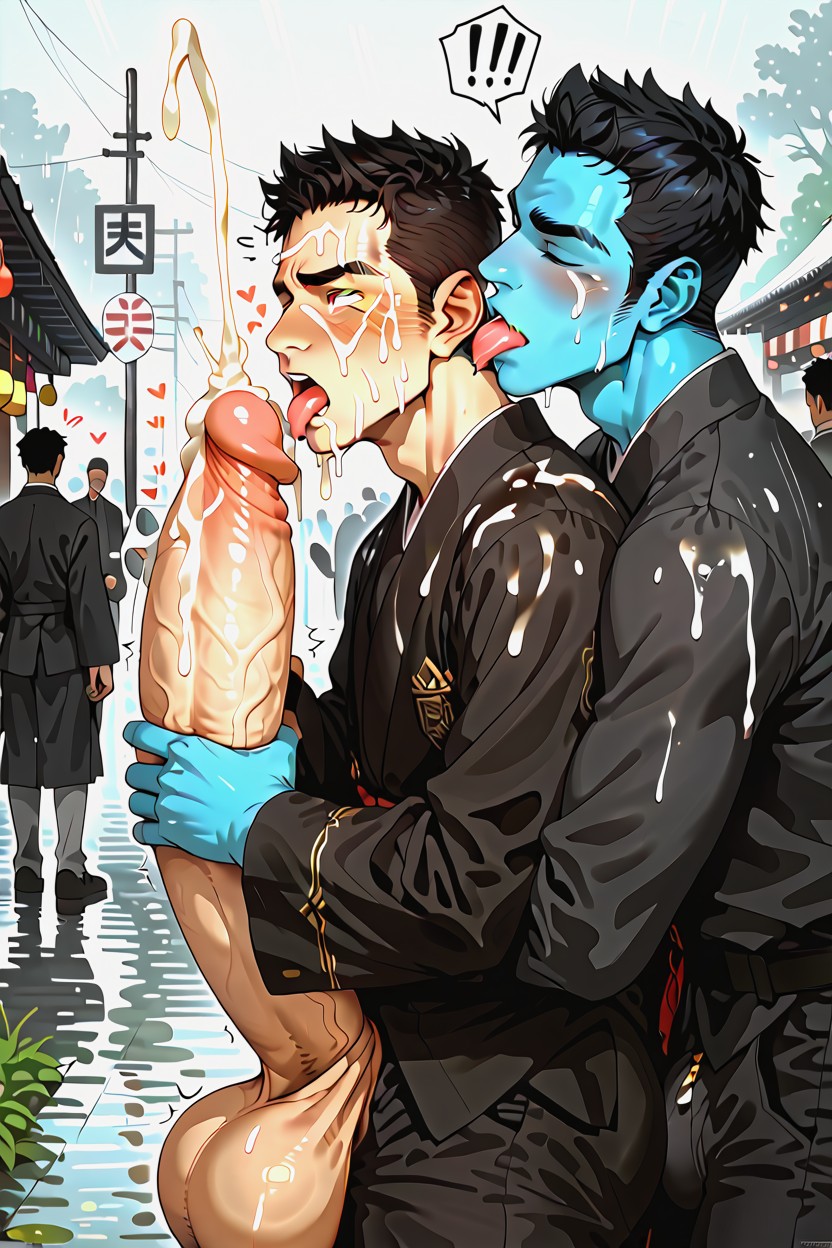 Bara Manga, Hugging, Большая Задница ИИ гей порно