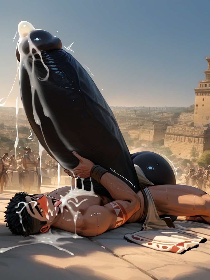Gigantic Cock, Hugging Cock, Cock Bigger Than Body AI Gay Porn