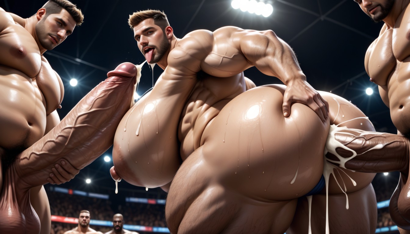 Tongue Out, Erect Penis, Many Huge Cocks In Mouth And Hyper Massive Ass ゲイAIポルノ