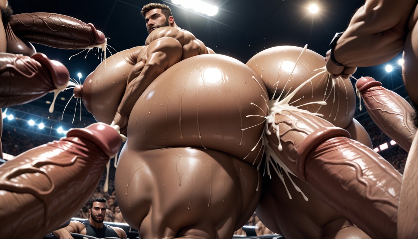 Big Extreme Hyper Nipples, Cuisses Épaisses, Nu Porno IA Gay