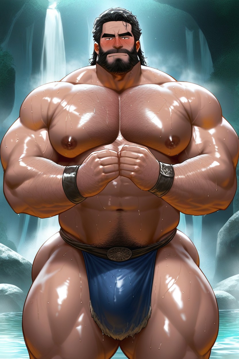 Colossal Thighs, Round Butt, Ass Bigger Than Body AI Gay Porn