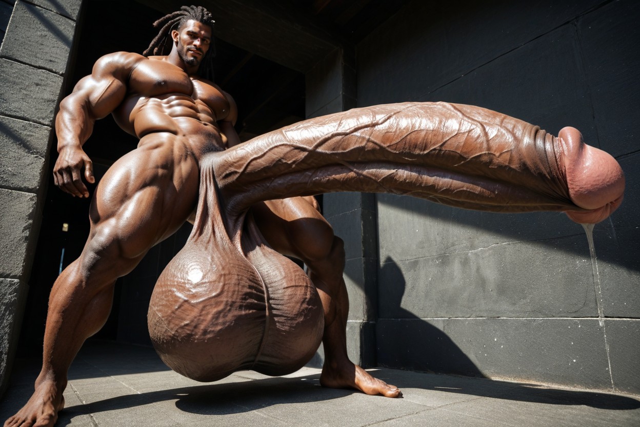 Gigantic Testicles, Enormous Scrotum, Cock Bigger Than Body AI同性戀黃片