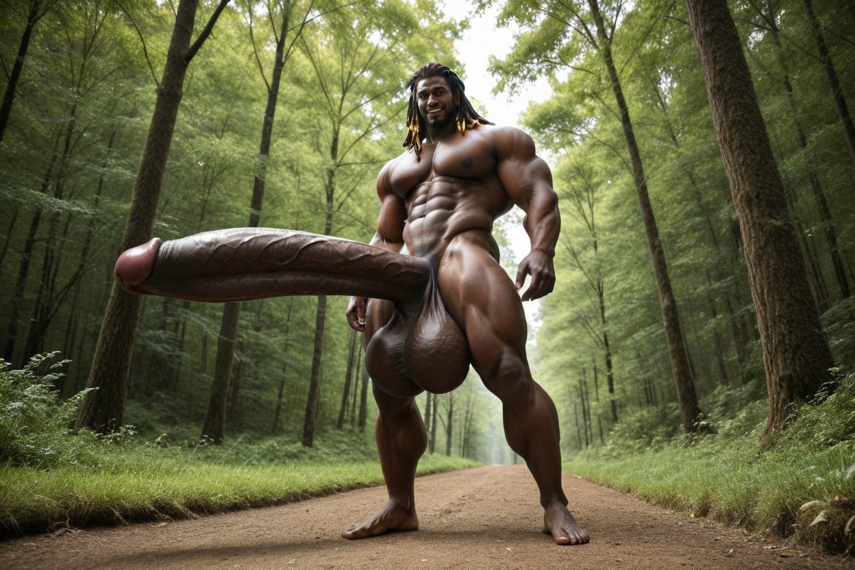 Enormous Scrotum, Cock Bigger Than Body, Gigantic Cock Pornografia gay com IA
