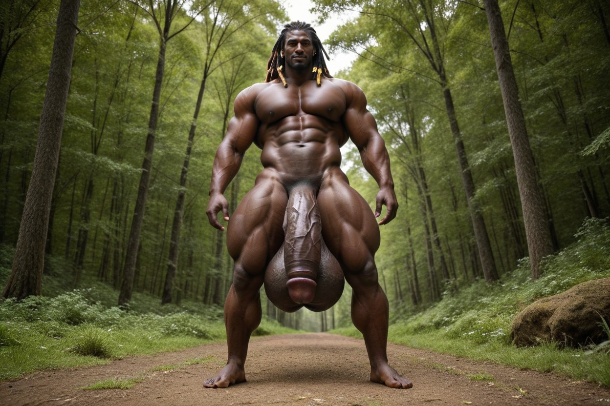 Muscles Surdimensionnés, Enormous Cock, Gigantic Testicles Porno IA Gay