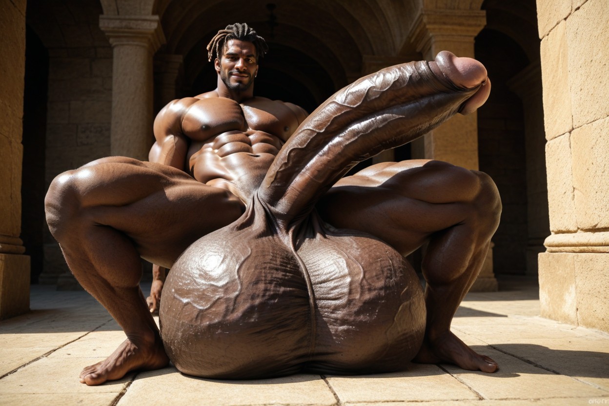 Massive Testicles, Cock Bigger Than Body, Gigantic Cock Porno IA Gay