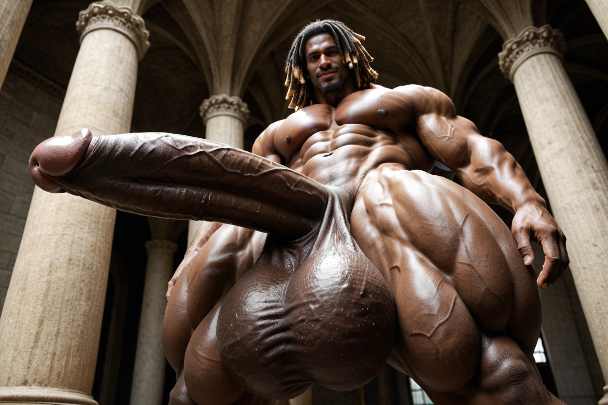 Cock Bigger Than Body, Massive Testicles, Gigantic Cock AI Gay Porn
