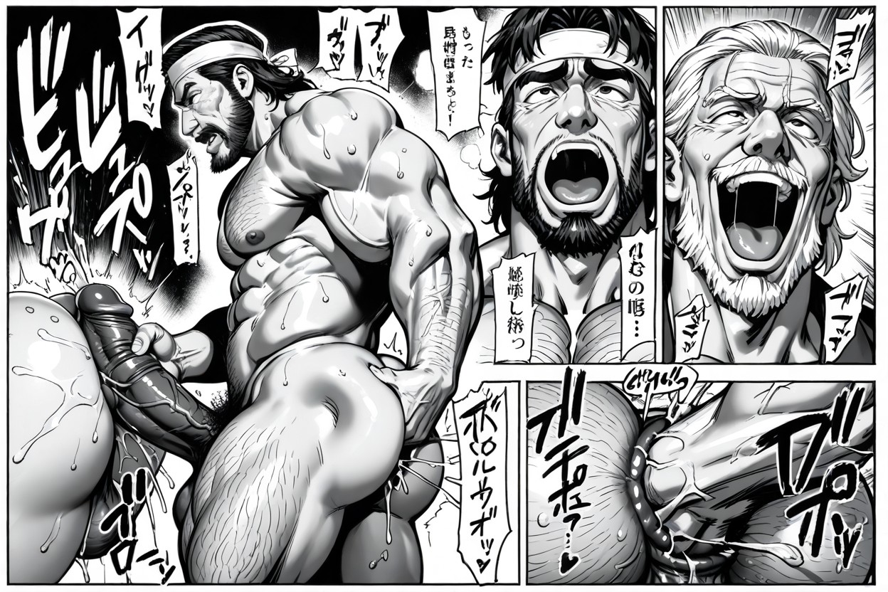 Destroy His Ass, Monochrome, Gay ゲイAIポルノ