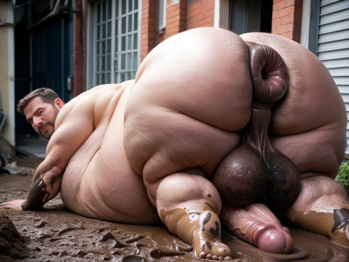 Ass Filled With Dirt And Mud, 張開雙腿, 赤裸裸 AI同性戀黃片