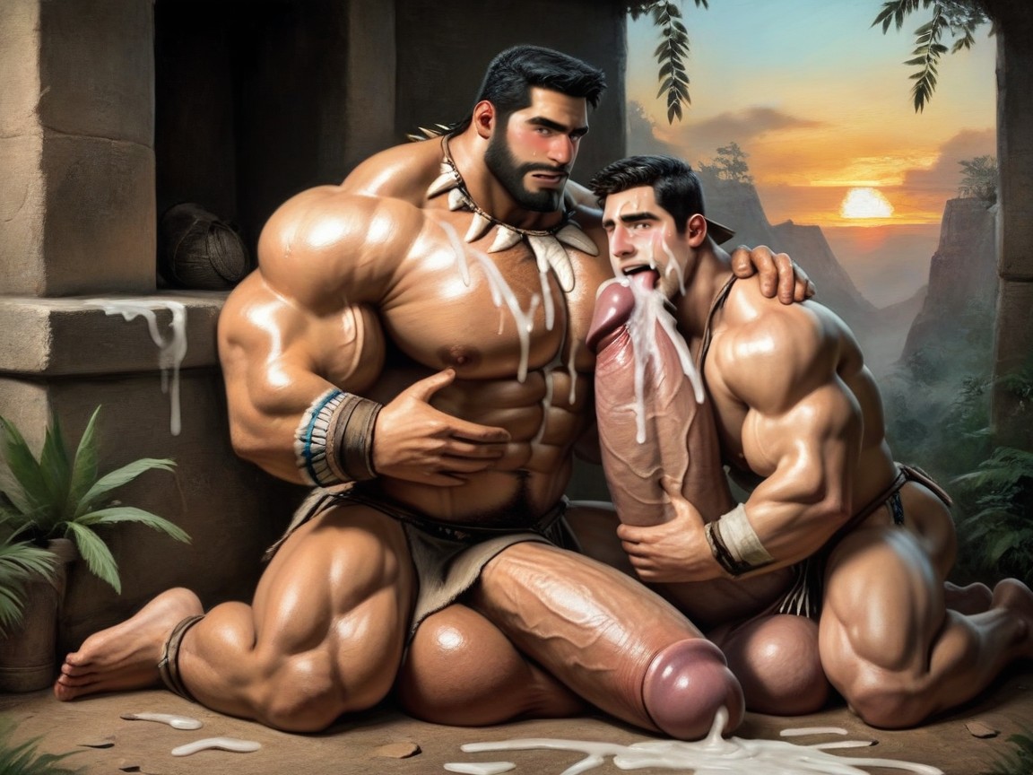 Growing Cock, Movement Lines, Oversized Hyper Gigantic Fully Erect Uncut Penis Porno IA Gay