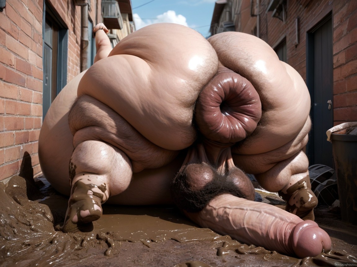 Ass Filled With Dirt And Mud, Hyper Cock, Hyper Cock Porno IA Gay