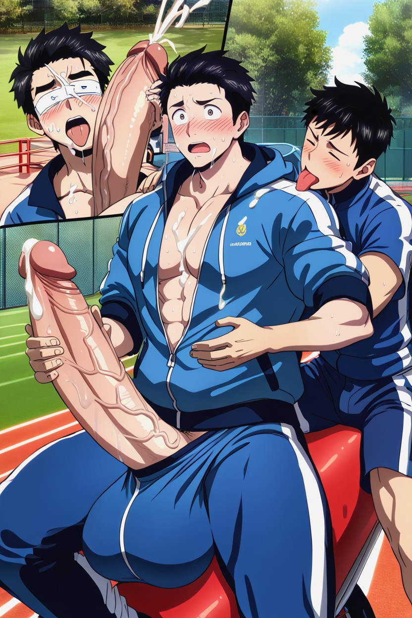 Multiple Views, Clear Lines, Handjob AI Gay Porn
