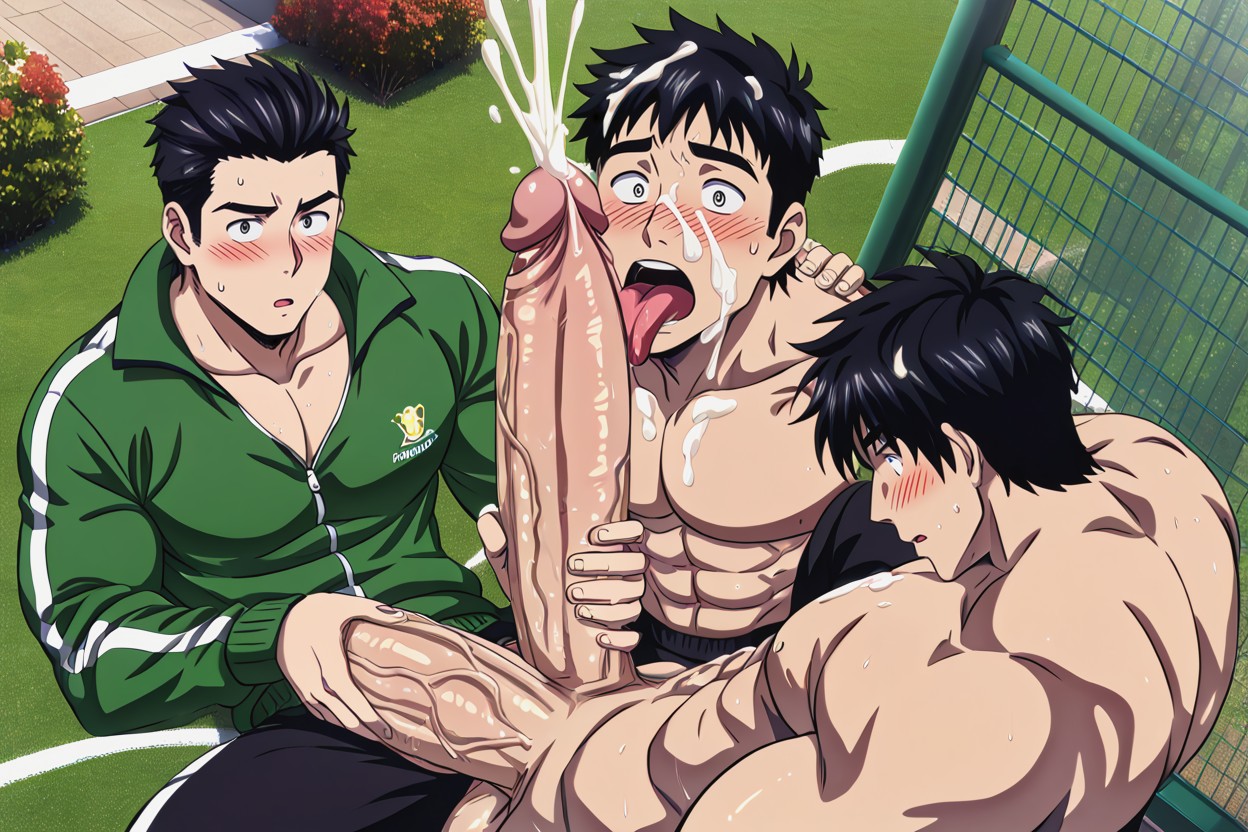Black Hair, Orgasm Face, Big Balls AI Gay Porn