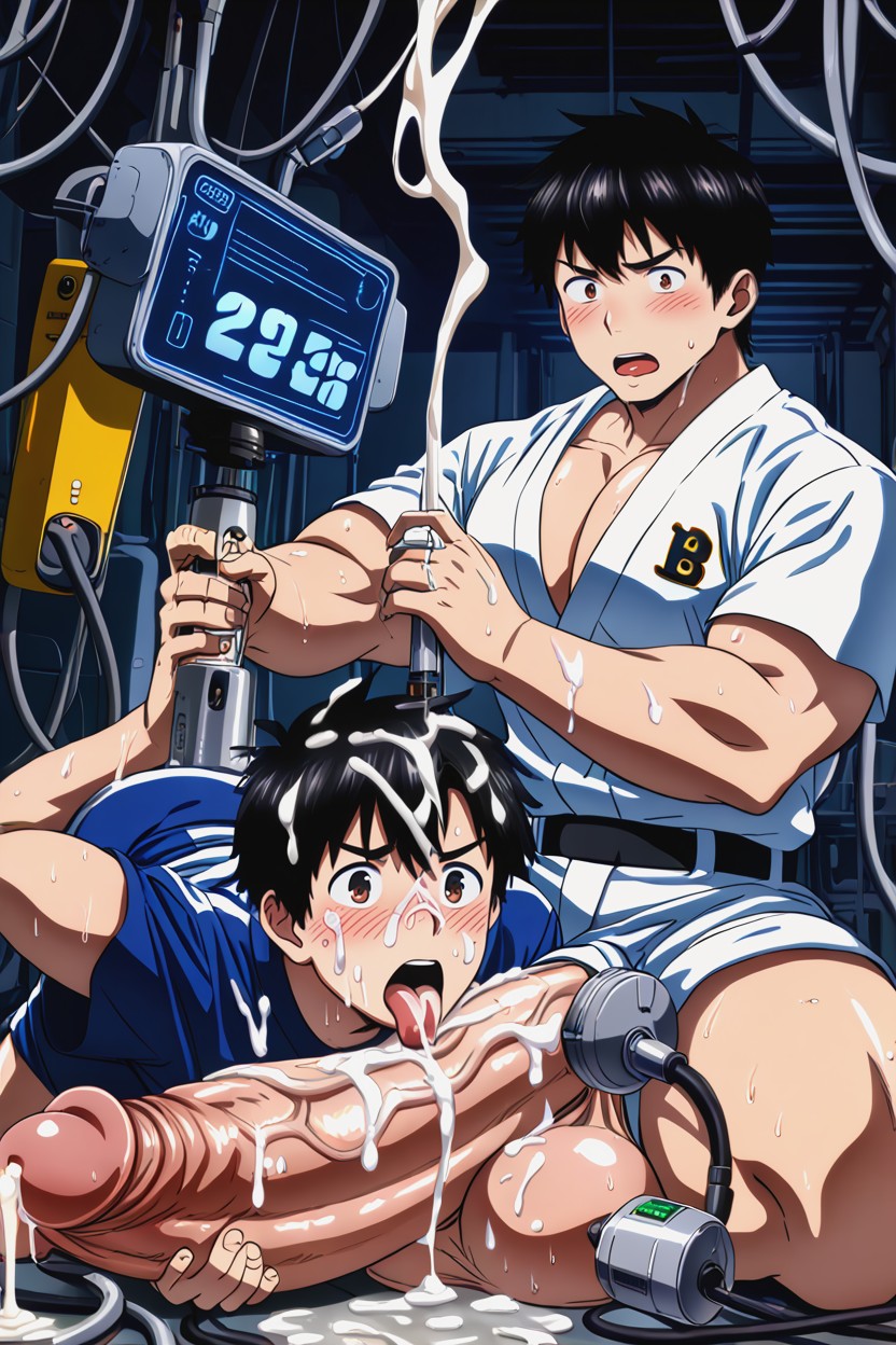 Orgasm Face, Japanese Setting, Cum On Face And Chest AI Gay Porn