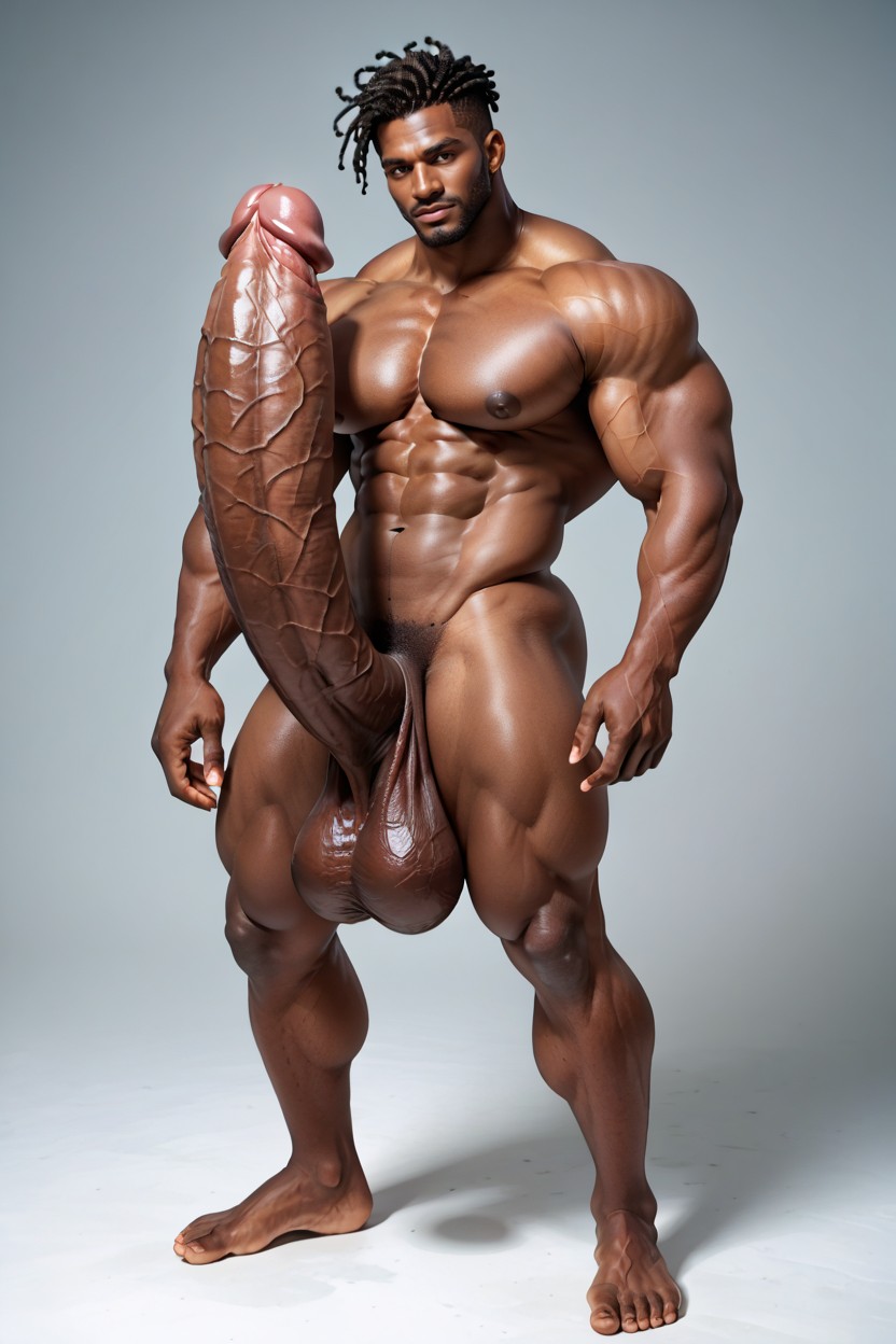 Oversized Muscles, Cock Bigger Than Leg, Hyper Wiener AI Gay Porn