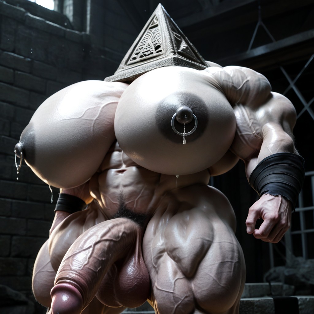 Bottom Up, Extremely Large Ass, Arms Behind Back AI Gay Porn