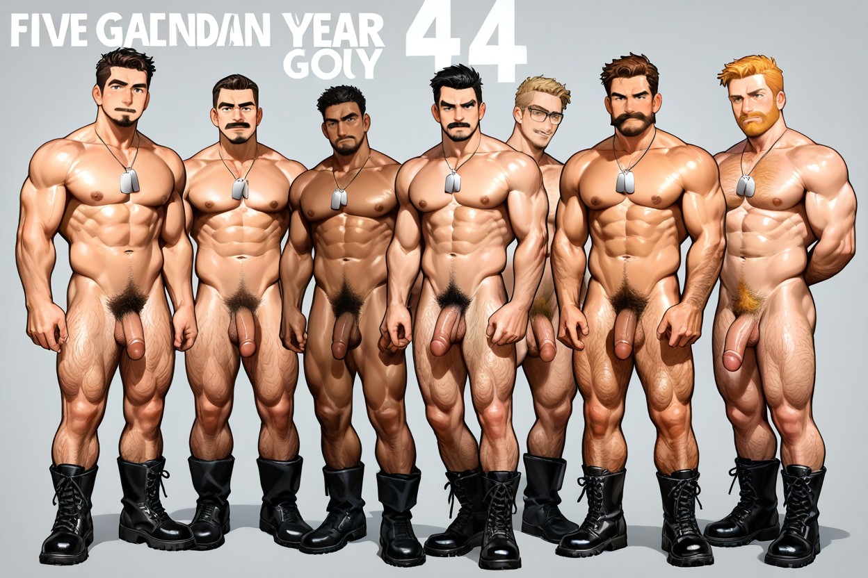 Men Only, Scandinavian, Muscle Military Men AI Gay Porn