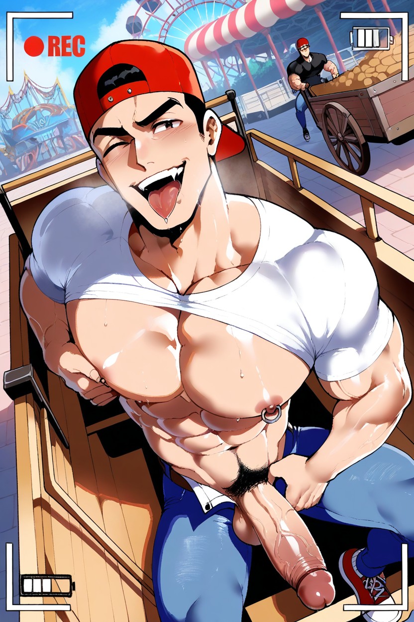 Nyantcha Style, Pubic Hair, Erect Cock AI Gay Porn