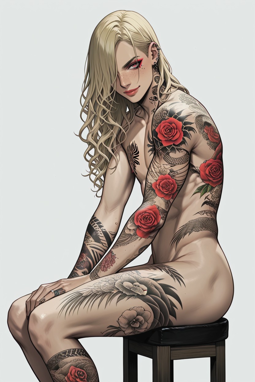 Club, Snatched Waist, Seductive Expression AI Gay Porn