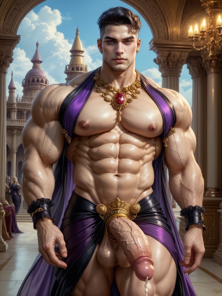 Cumshot, Aroused, Exposed Penis AI Gay Porn
