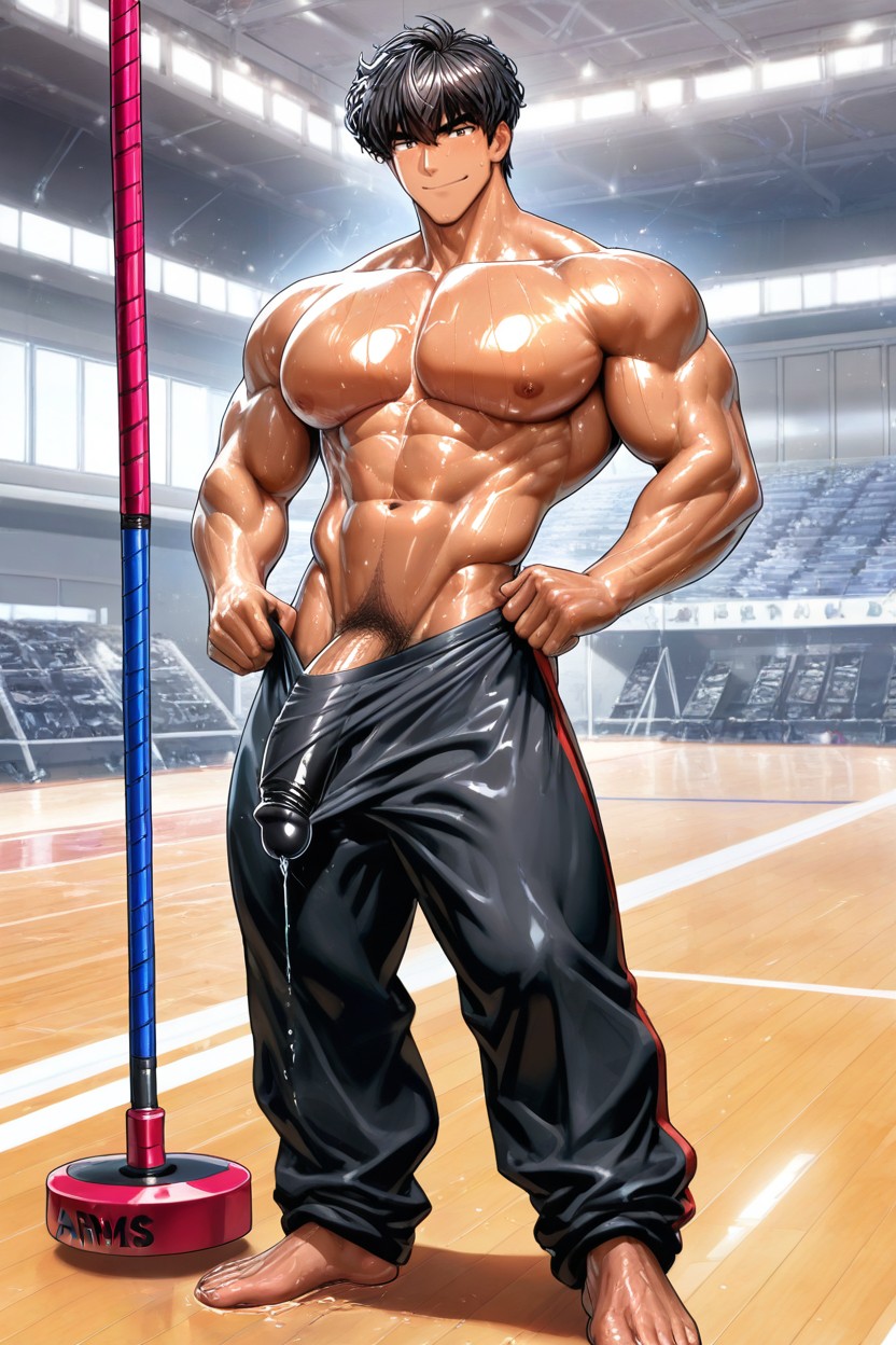 +, Sweaty, Abs AI Gay Porn