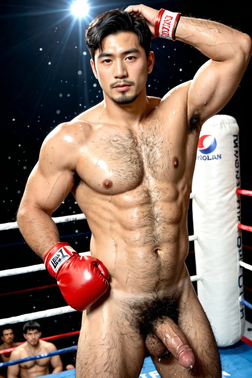 Coreano, Ultra Hairy Chest, Very Hairy Man Porno gay IA