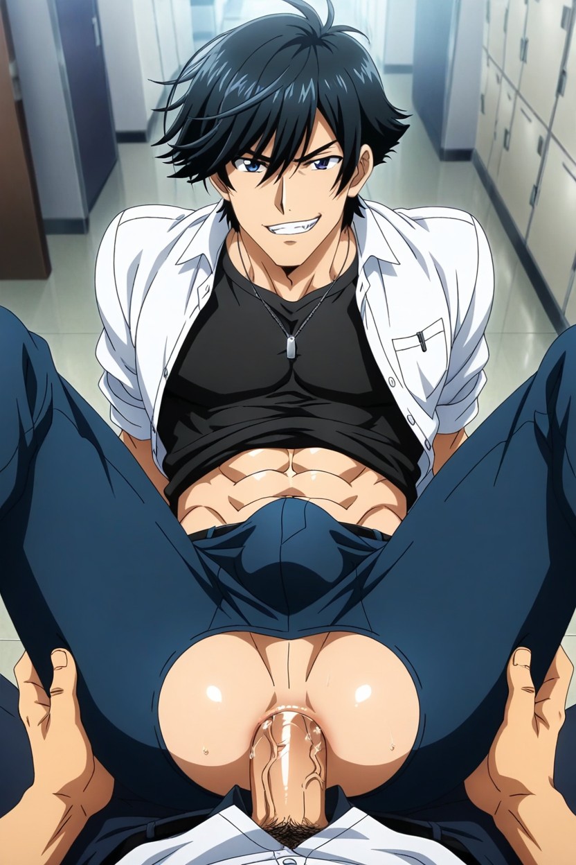 Yaoi, Boyish Jawline, Doggy AI Gay Porn