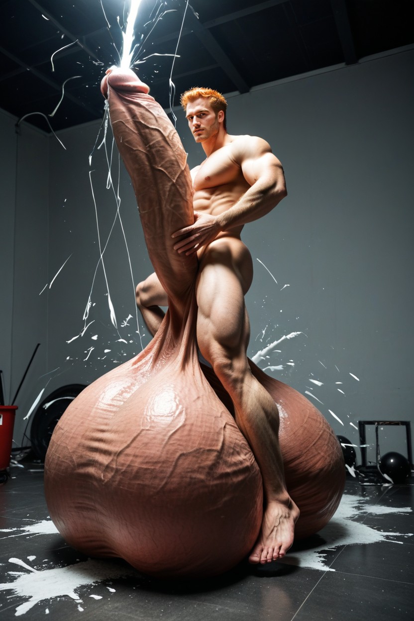 Cock Bigger Than Human, Exploding With Ball Growth, Oversized Hyper Gigantic Balls AI同性恋黄片